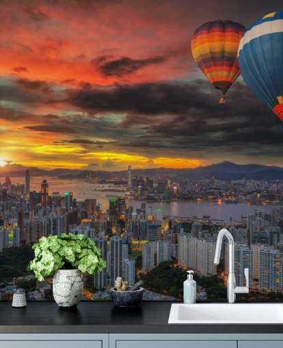 Hot Air Balloon over Hong Kong Hot Air Balloon over Hong Kong Wallpaper Hot Air Balloon over Hong Kong Hot Air Balloon over Hong Kong Wallpaper
