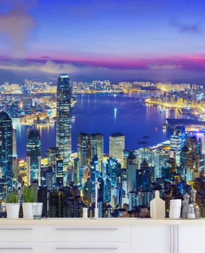 fondo de pantalla de hong kong en la noche fondo de pantalla de hong kong en la noche