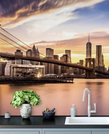 New York vid solnedgången tapet New York vid solnedgången tapet