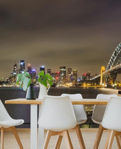 fondo de pantalla de at night sydney bridge