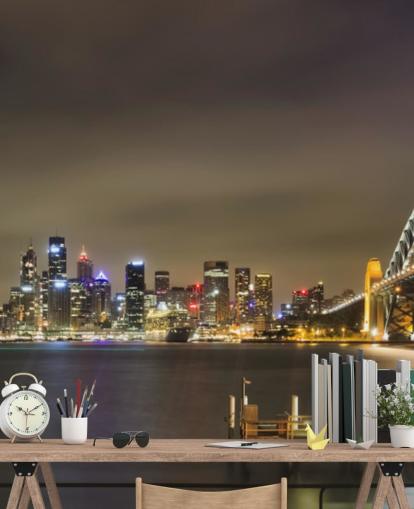 at night sydney bridge wallpaper
