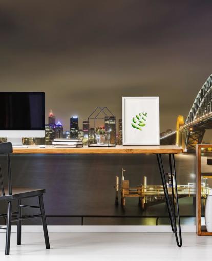 fondo de pantalla de at night sydney bridge