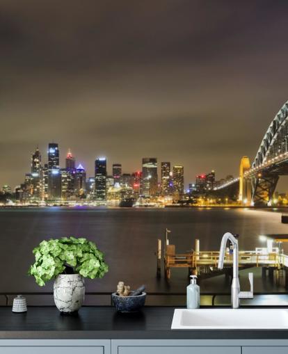 fondo de pantalla de at night sydney bridge