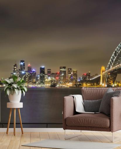 at night sydney bridge wallpaper