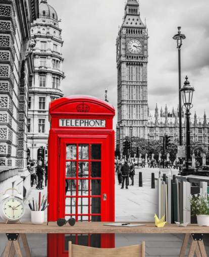 Telefoonbox behang