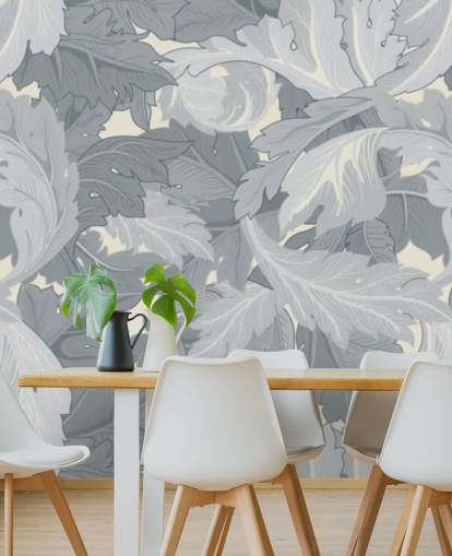 blue flower garden mural by William Morris