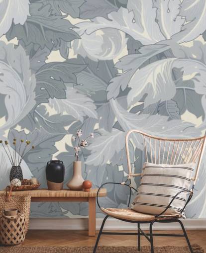 blue flower garden mural by William Morris blue flower garden mural by William Morris