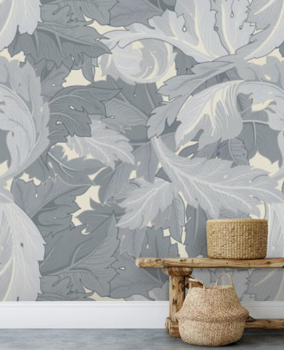 blauwe bloementuinmuurschildering van William Morris