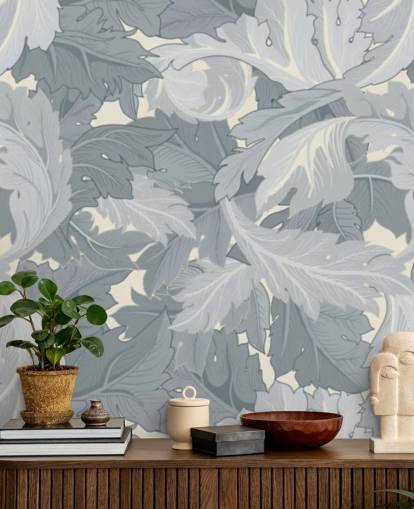 blue flower garden mural by William Morris blue flower garden mural by William Morris