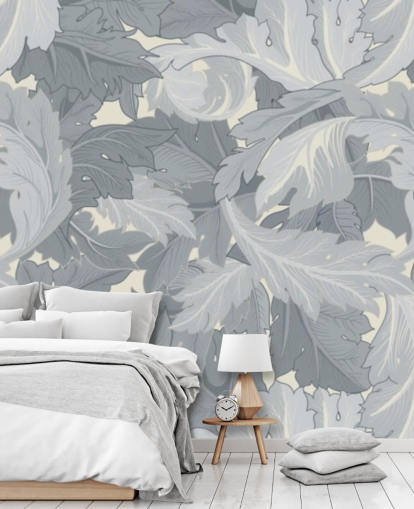 blue flower garden mural by William Morris blue flower garden mural by William Morris