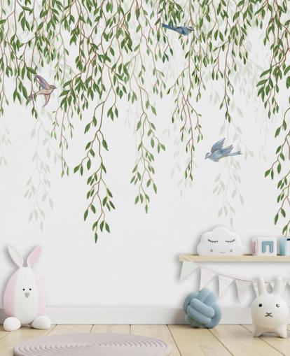 valkoinen ja vihreä muokattava chinoiserie-taustakuvamaalaus nimeltä Chinoiserie Chandelier makuuhuoneisiin valkoinen ja vihreä muokattava chinoiserie-taustakuvamaalaus nimeltä Chinoiserie Chandelier makuuhuoneisiin