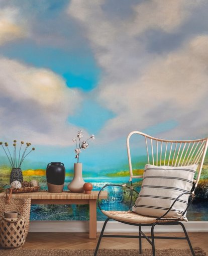 pittura astratta di una carta da parati cascata