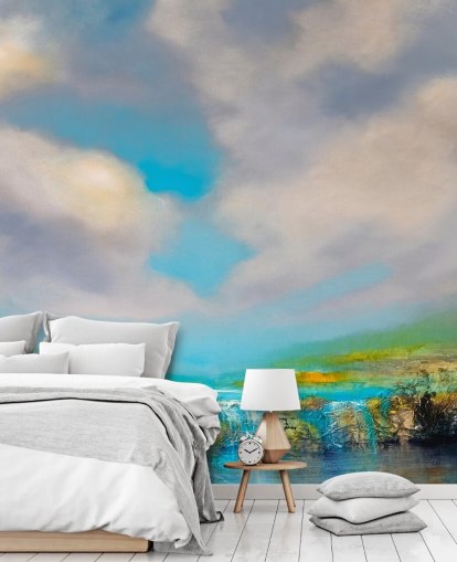 pittura astratta di una carta da parati cascata