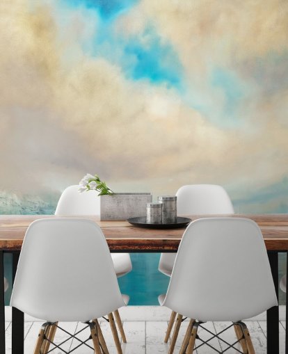 blauw, wit en zwart abstract schilderij van landschapsbehang blauw, wit en zwart abstract schilderij van landschapsbehang