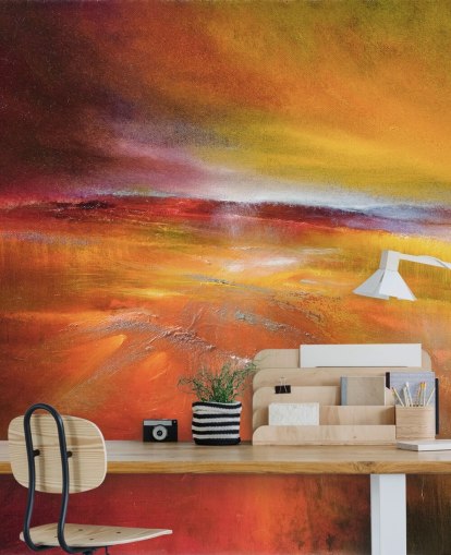 abstract orange, red and yellow landscape painting wallpaper abstract orange, red and yellow landscape painting wallpaper