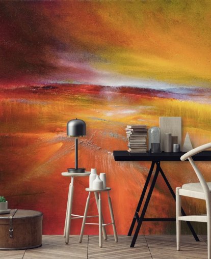 abstract orange, red and yellow landscape painting wallpaper abstract orange, red and yellow landscape painting wallpaper