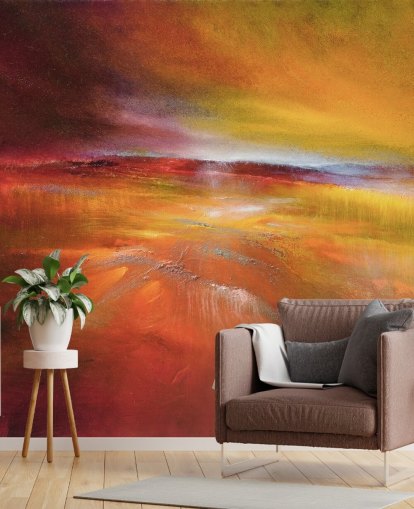 abstract orange, red and yellow landscape painting wallpaper abstract orange, red and yellow landscape painting wallpaper
