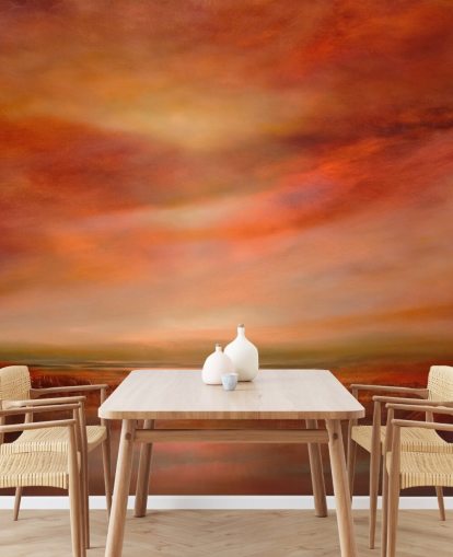 orange and red abstract landscape wallpaper