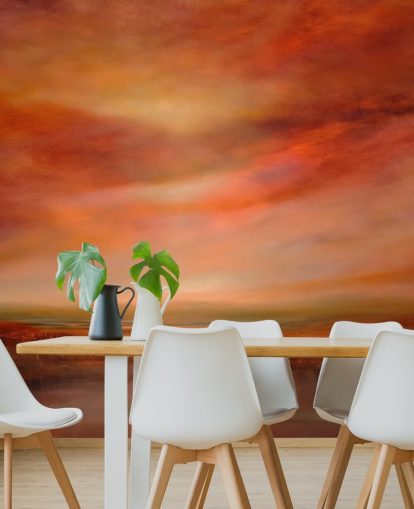 orange and red abstract landscape wallpaper