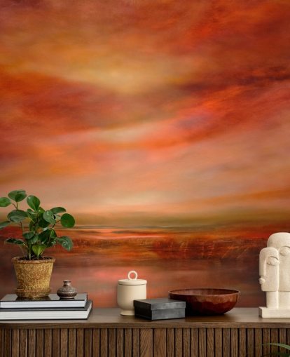orange und rote abstrakte Landschaftstapete orange und rote abstrakte Landschaftstapete