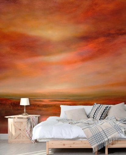 orange and red abstract landscape wallpaper