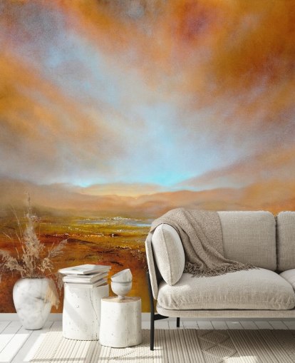 maalaus abstrakti oranssi maisema syksyllä tapetti maalaus abstrakti oranssi maisema syksyllä tapetti
