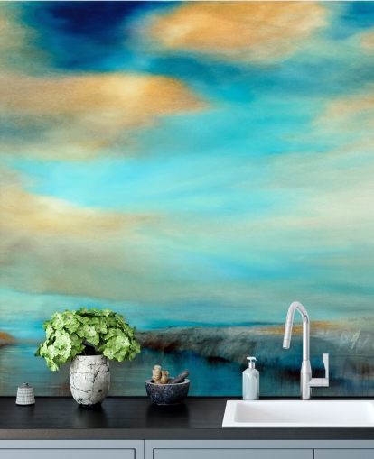 pintura de un amplio fondo de pantalla azul y por qué cielo sobre un río pintura de un amplio fondo de pantalla azul y por qué cielo sobre un río