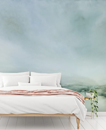 abstract painting of a misty heathland wallpaper abstract painting of a misty heathland wallpaper