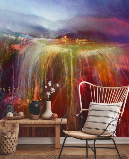 peinture abstraite de couleur débordante dans les rouges, les oranges, les roses, les violets papier peint peinture abstraite de couleur débordante dans les rouges, les oranges, les roses, les violets papier peint