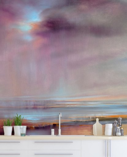 peinture abstraite de nuages violets débordant de papier peint de pluie peinture abstraite de nuages violets débordant de papier peint de pluie