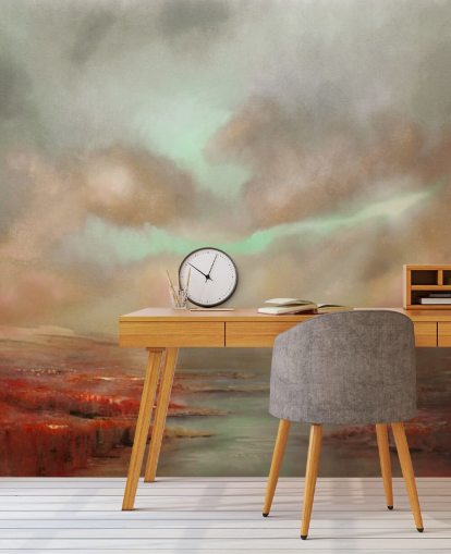 Rød Expanse Sky Baggrund