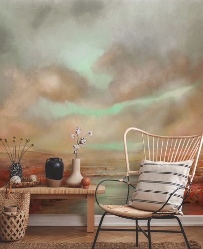 Extensión roja Papel pintado de cielo