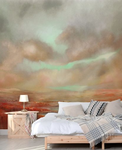 Rød Expanse Sky Baggrund