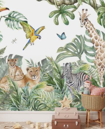 papel pintado de animales en la jungla