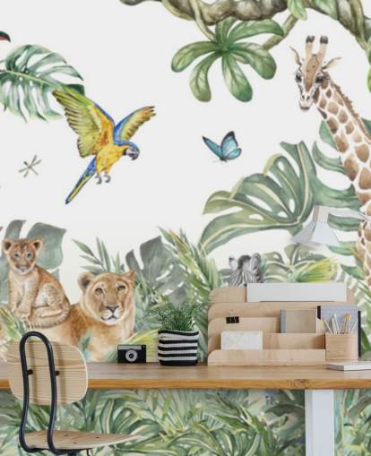 papel pintado de animales en la jungla