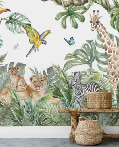 papel pintado de animales en la jungla