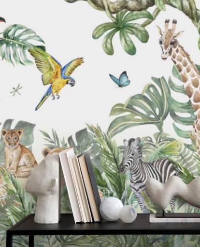 animals in jungle painting wallpaper animals in jungle painting wallpaper