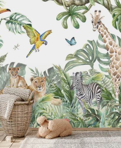 animals in jungle painting wallpaper animals in jungle painting wallpaper