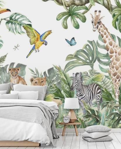 papel pintado de animales en la jungla