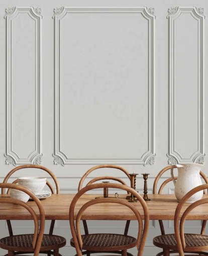 mural de papel de parede de paredes de painel esbranquiçado vintage clássico chamado Painéis clássicos para corredores e quartos