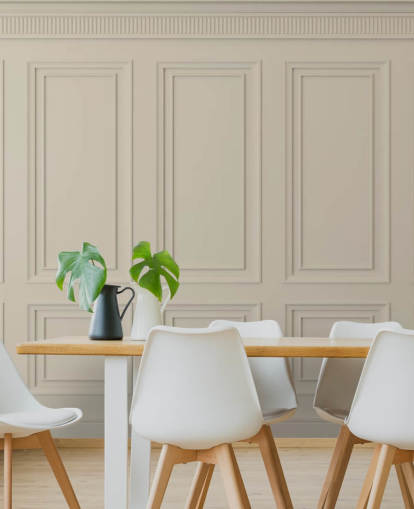 papel pintado panel de color beige