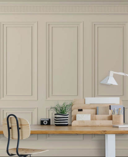 papel pintado panel de color beige