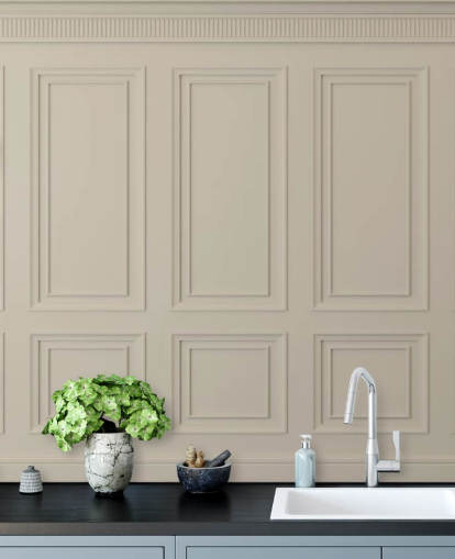 beige farget panel tapet
