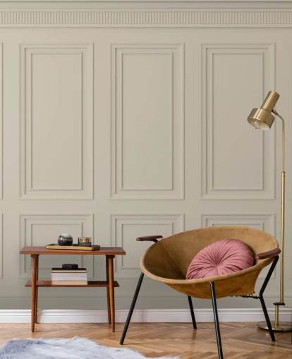 beige coloured panel wallpaper