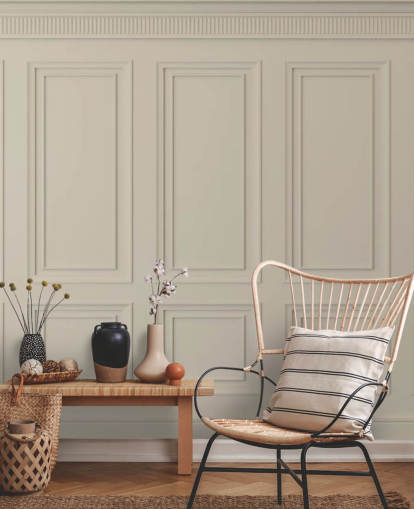 beige gekleurd paneelbehang