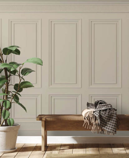 beige farget panel tapet