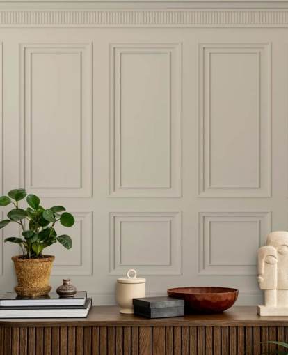 beige farget panel tapet