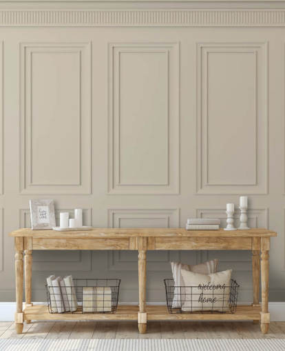 papel pintado panel de color beige