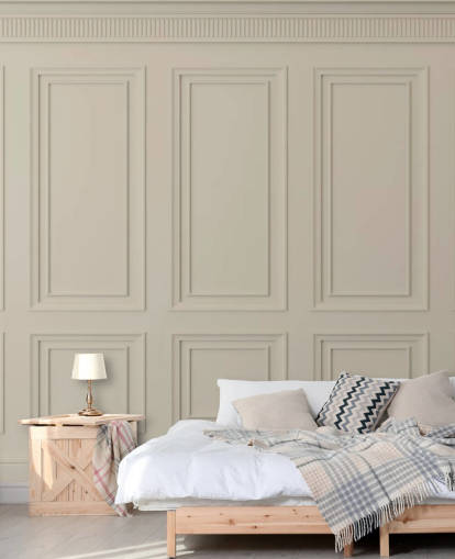 beige gekleurd paneelbehang