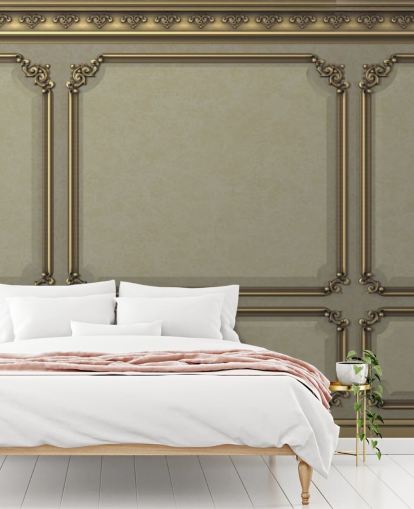 Beige und Goldfarben-Tapete